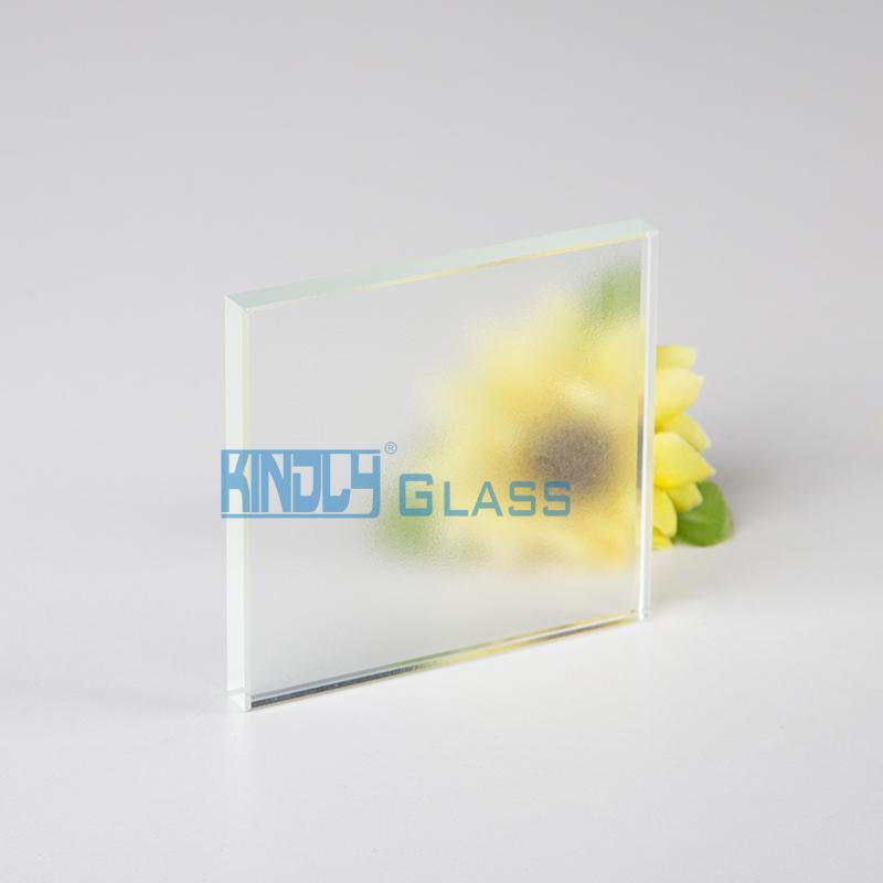 Bright Acid Etched Ultra Clear Glass Gloss 45 without Fingerprint 